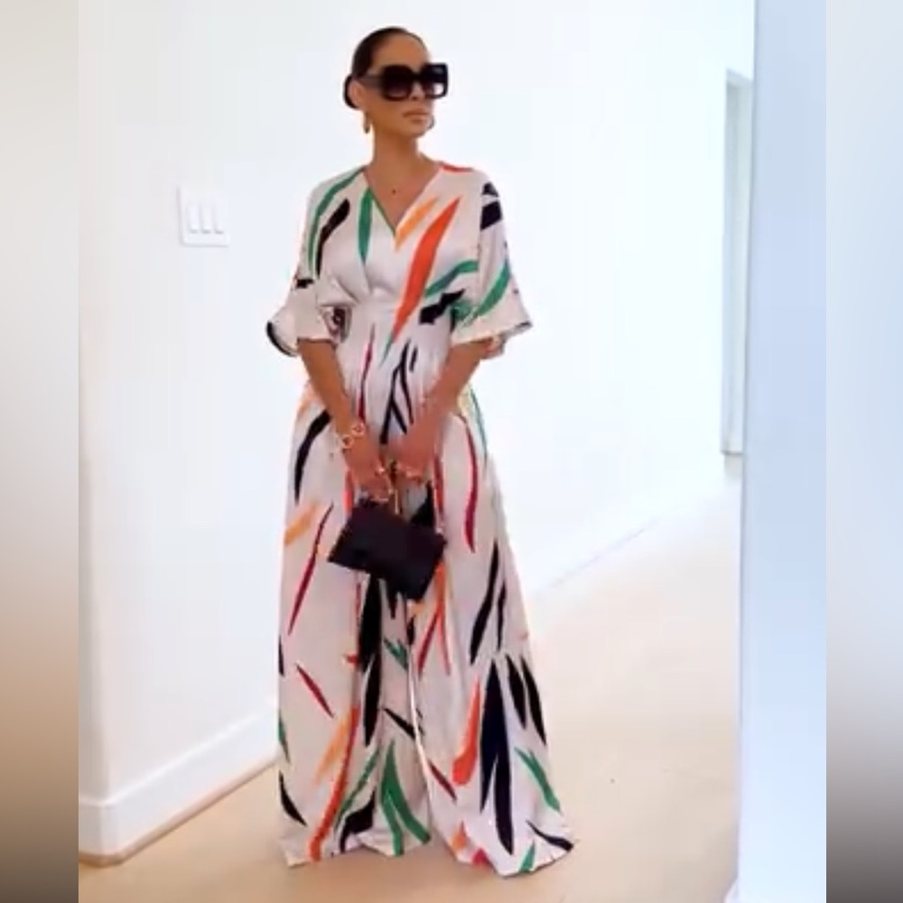 Elegant Multicolor Wide Leg Jumpsuit